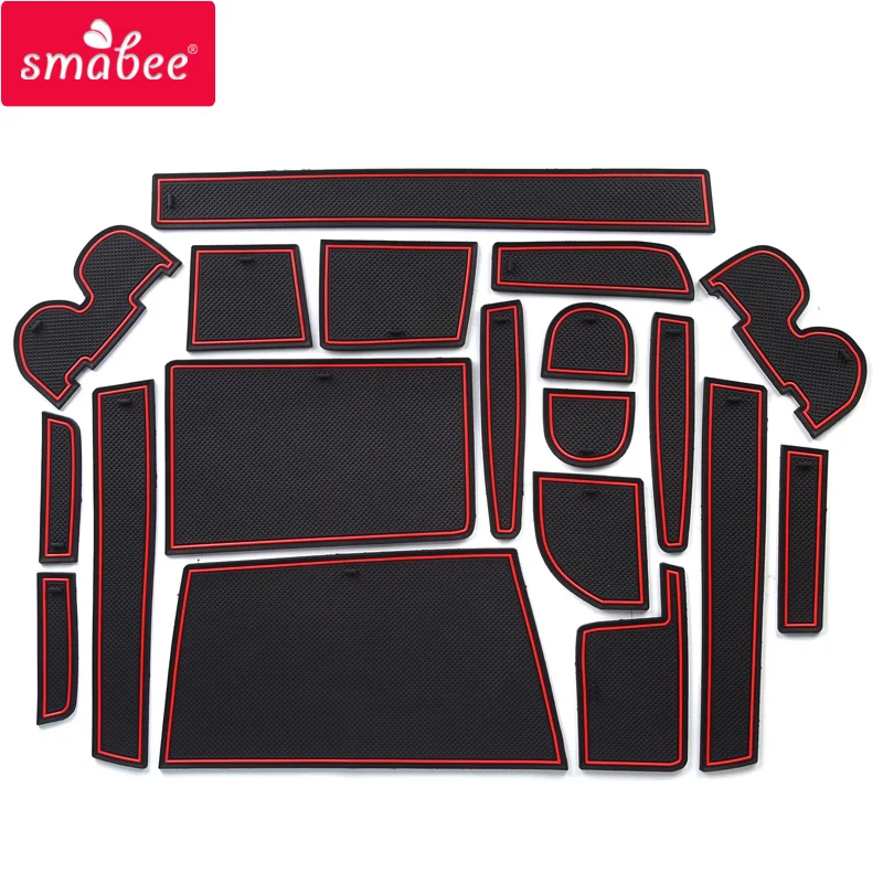 

Gate slot pad For TOYOTA VOXY/NOAH 70 ZRR7#G/W 2007-2013 Non-slip Mats Interior Door Pad/Cup 19PCS red white black