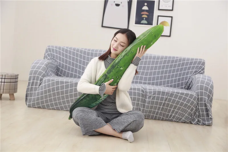 Duża 110cm symulacja ogórków pluszowa zabawka kreatywna śmieszna zabawka miękka wygodna poduszka prezent urodzinowy s2352
