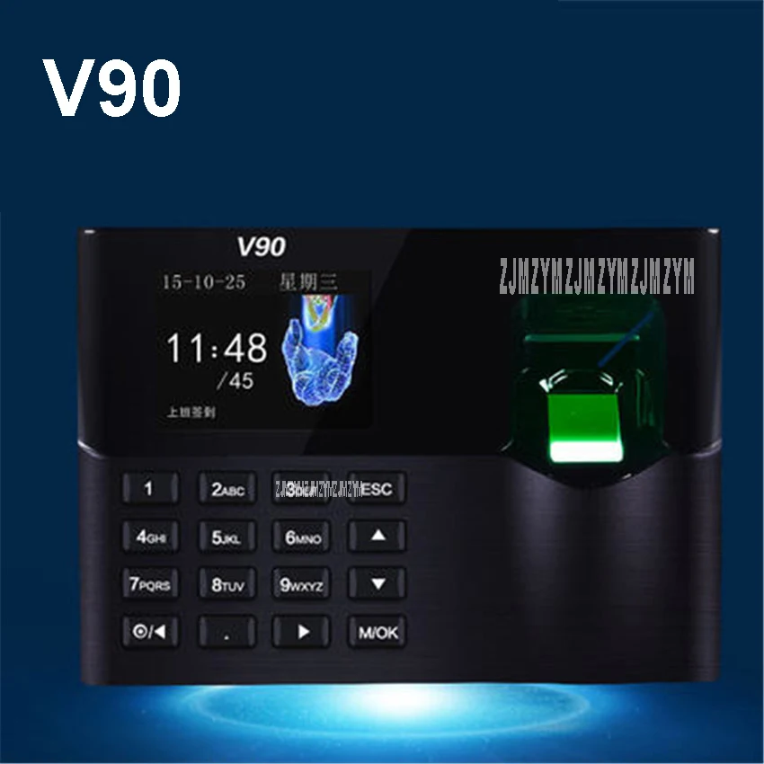 V90 fingerprint attendance punch card machine fingerprint to work fingerprint machine sign machine punch card machine