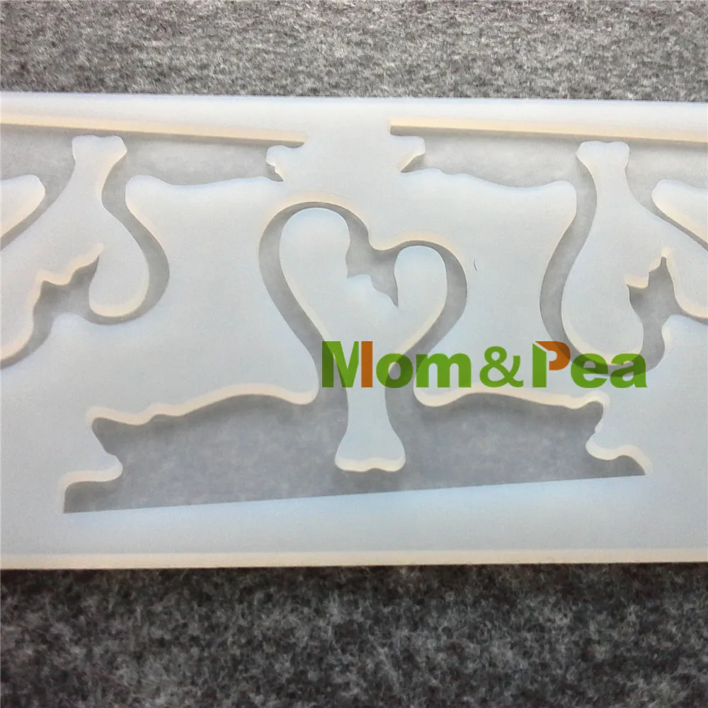 Mom&Pea CX041 High Quality Swan Couple Shaped Silicone Mold Chocolate Mold Cake Decoration