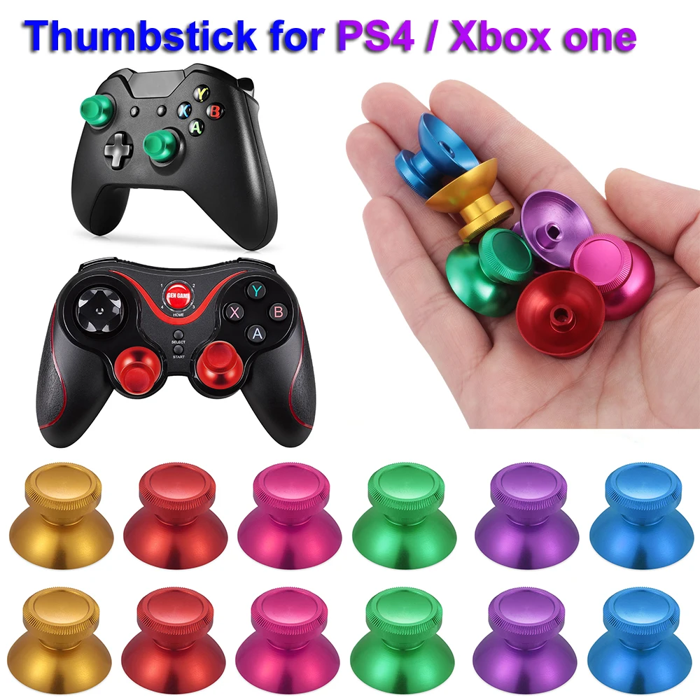 2PCS Metal Aluminum Slim Controller Thumbsticks Joystick Grip Analog stick For PS4 Xbox One Accessories