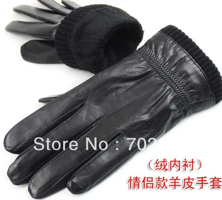 unisex winter womens mens Genuine Leather gloves skin gloves LEATHER GLOVES 10pairs/lot #3128