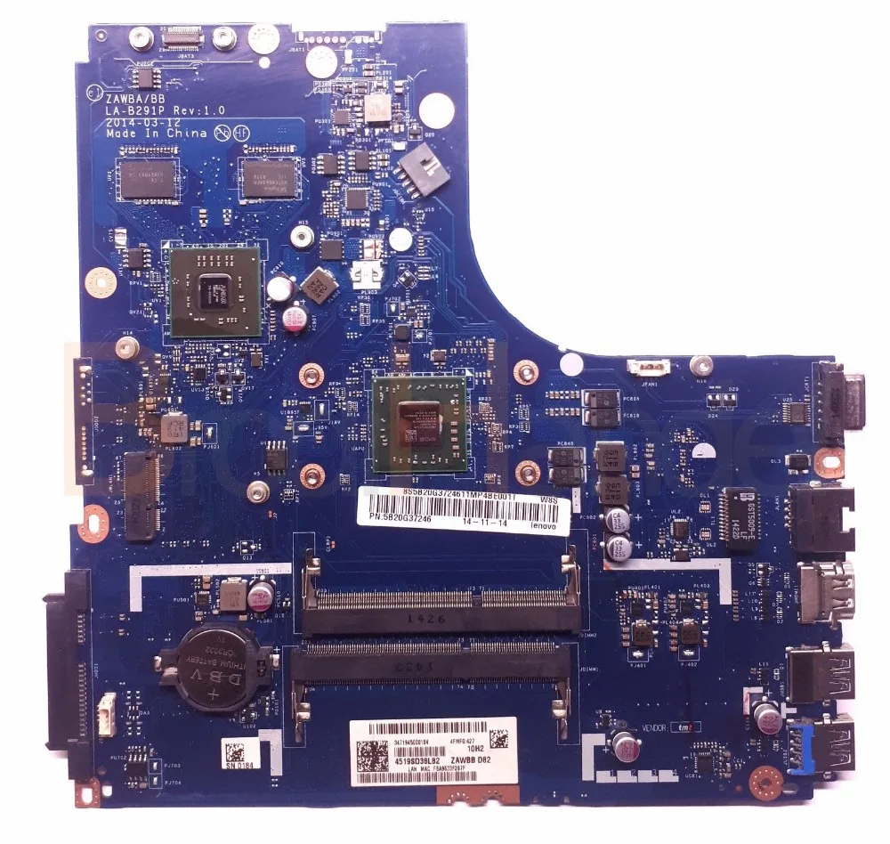 

For Lenovo B50-45 laptop Motherboard LA-B291P ZAWBB w/ A6-6310 R5 M230 100% test ok