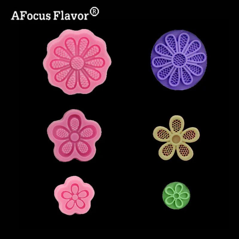 1 Pc DIY Flower Pattern Candy Lace Chocolate Mold Silicone Mold Candle Cake Decoration Tool Kitchen Baking Fondant Tools