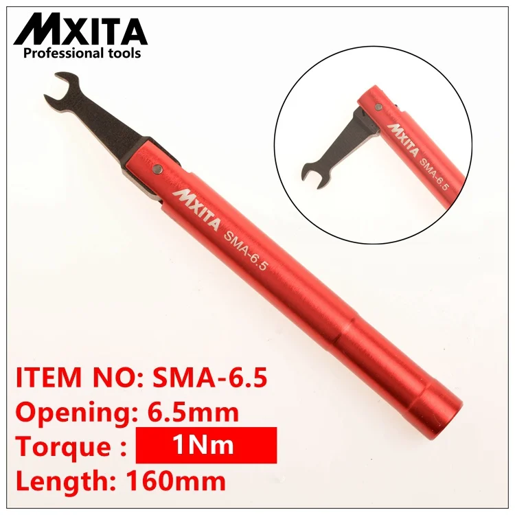 MXITA SSMA torque wrench RF connector opening 6.5MM electrommunication Coax Adapter convertor Straight goldplated spanner