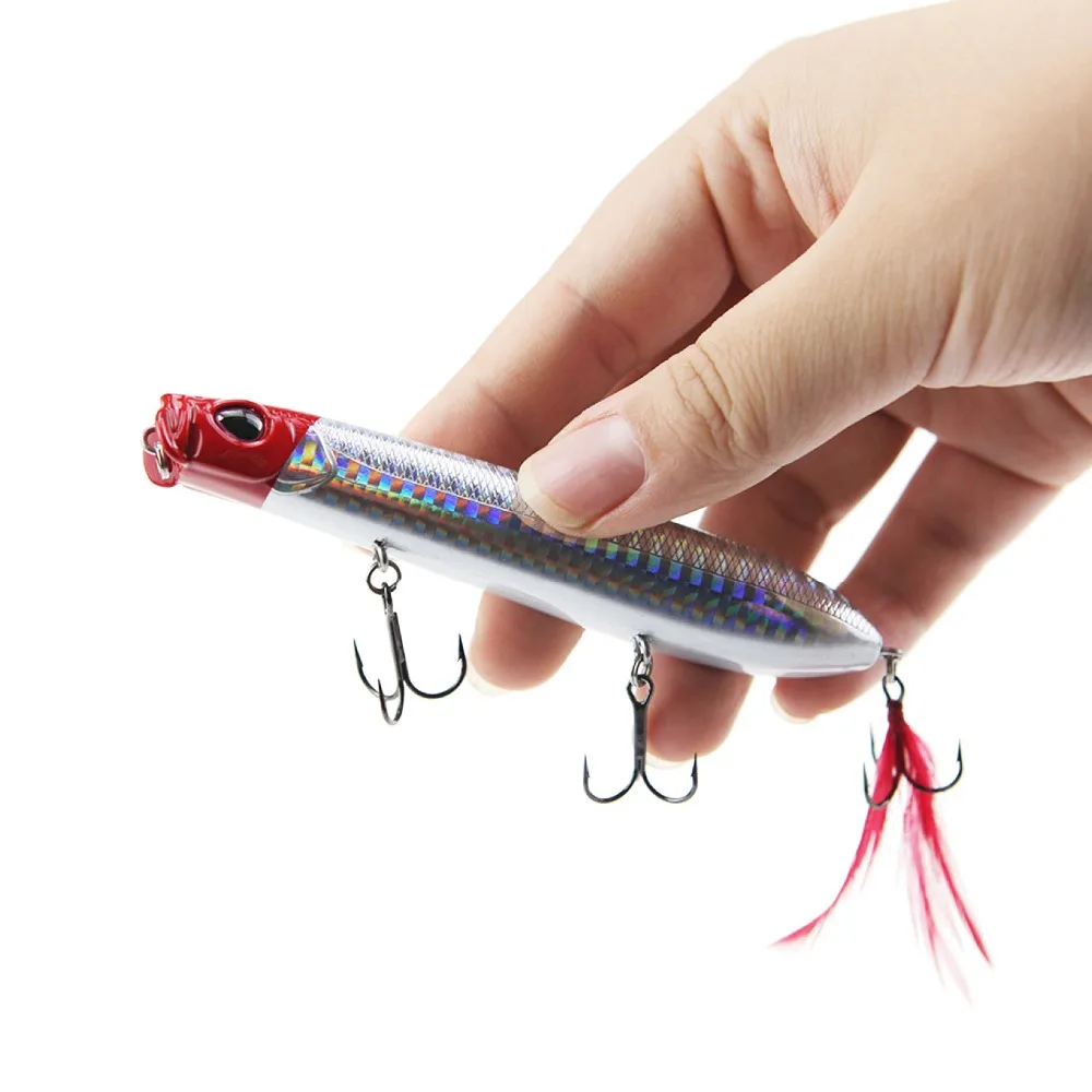 

105mm 16g Float Popper Floating Fishing Lures Sea Bass Fishing Surface Walkers Floating Bait for Spinning Popper