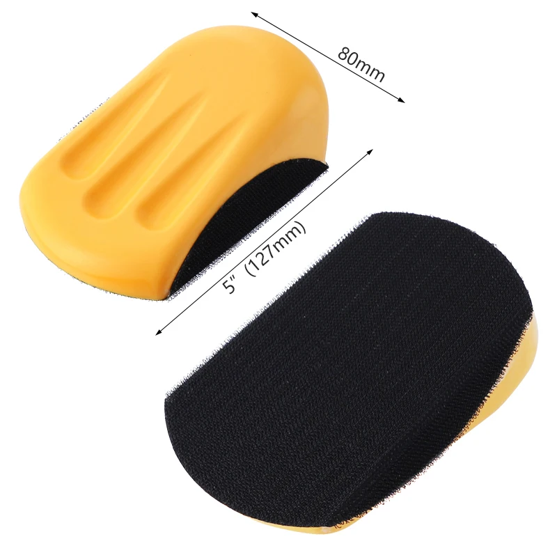 5 pollici Blocco di Levigatura di Gomma Gancio Loop Backup Pad Carta Vetrata Supporto A Mano Rettifica Blocco di Lucidatura Strumenti