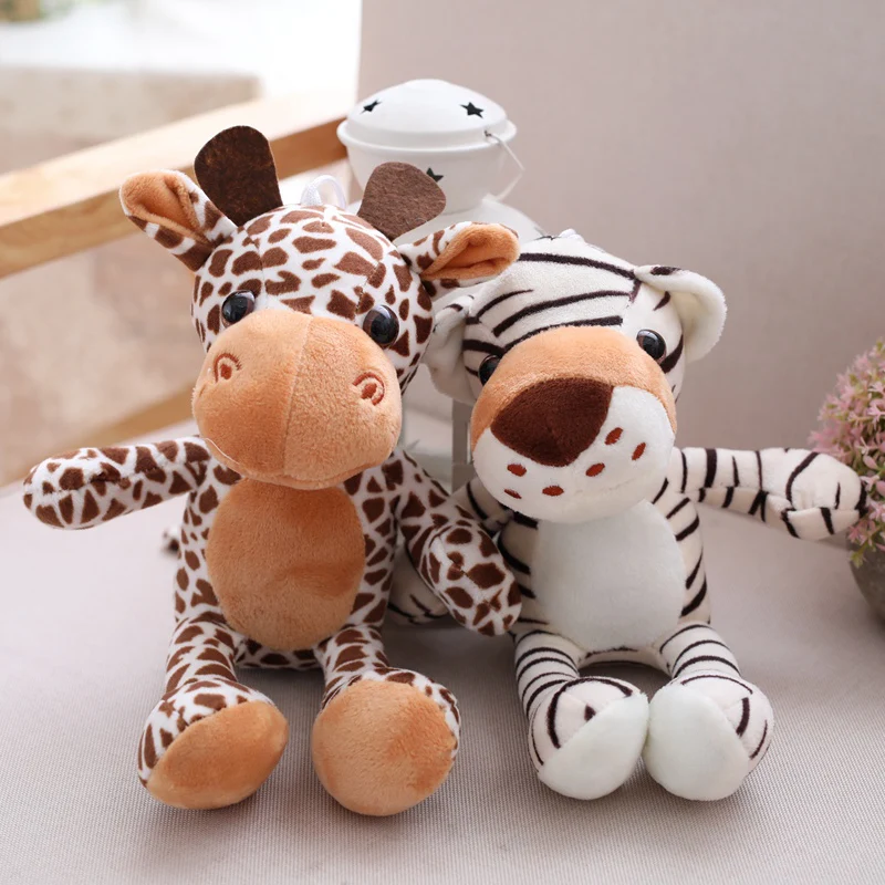 

1pc 20cm Forest Animals Stuffed Doll Plush Jungle Series Animal Lion Tiger Leopard Giraffe Toys Kids Gift