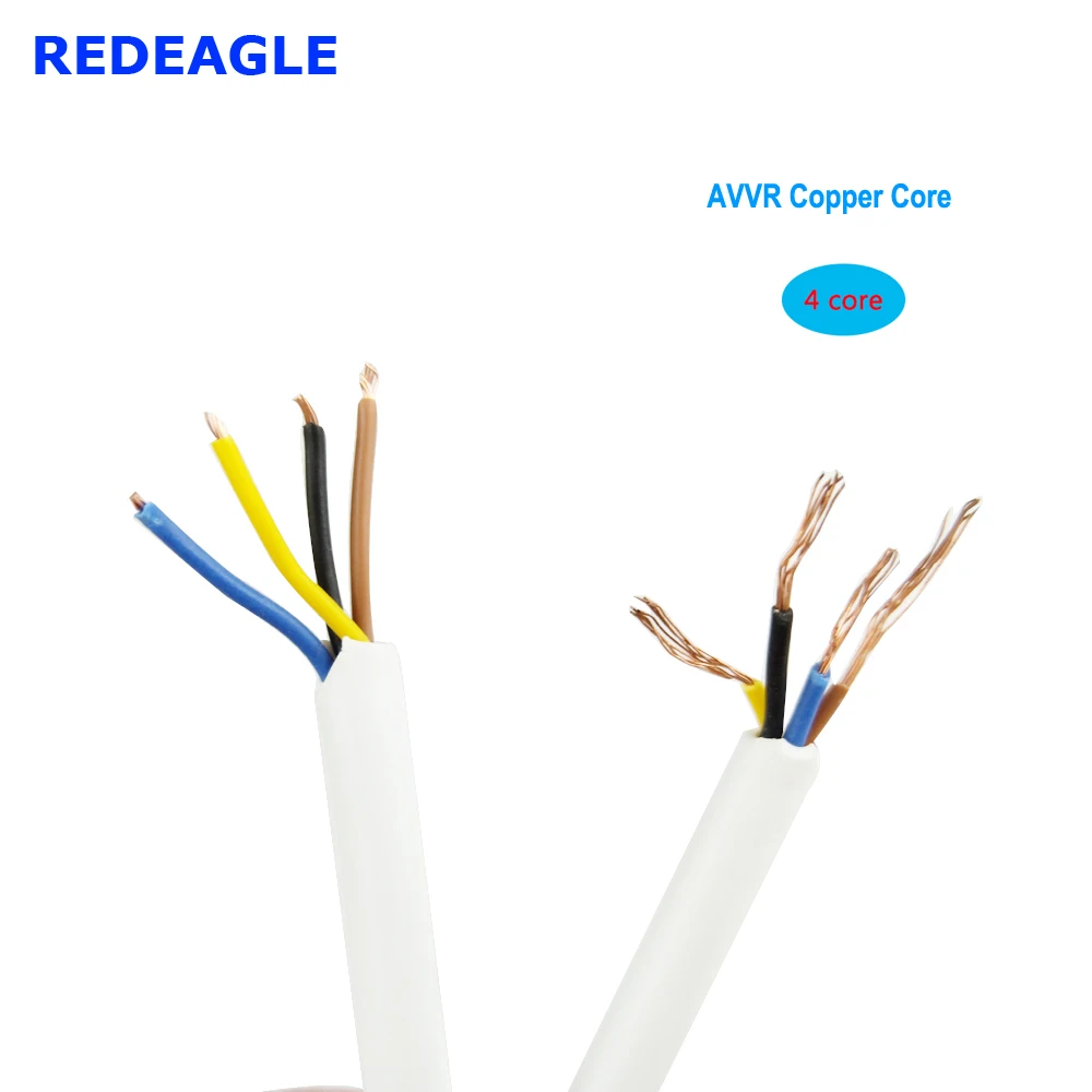 AVVR 4 Core 5M/10M/20M moc dźwięku wideo kontrola dostępu przedłużacz do 4-przewodowego wideo dzwonek telefonu domofon