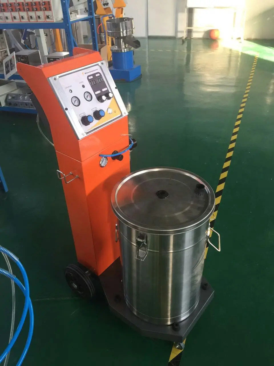 electrostatic enamel powder coating machine with ceramic venturi tube parts very abrasion resistance