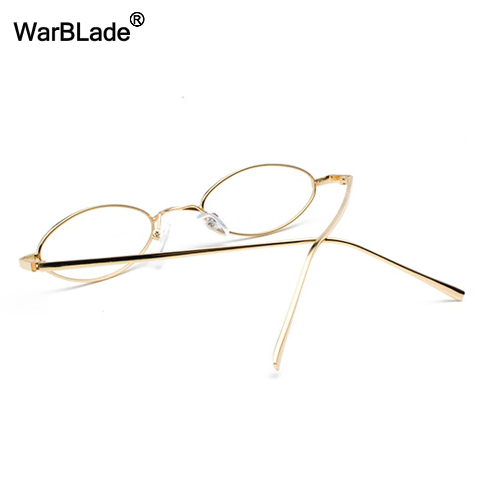 Small Oval Glasses Frame For Men Retro 2022 Gold Metal Frame Clear Lens Optical Eyeglasses Frame Women Unisex WarBLade