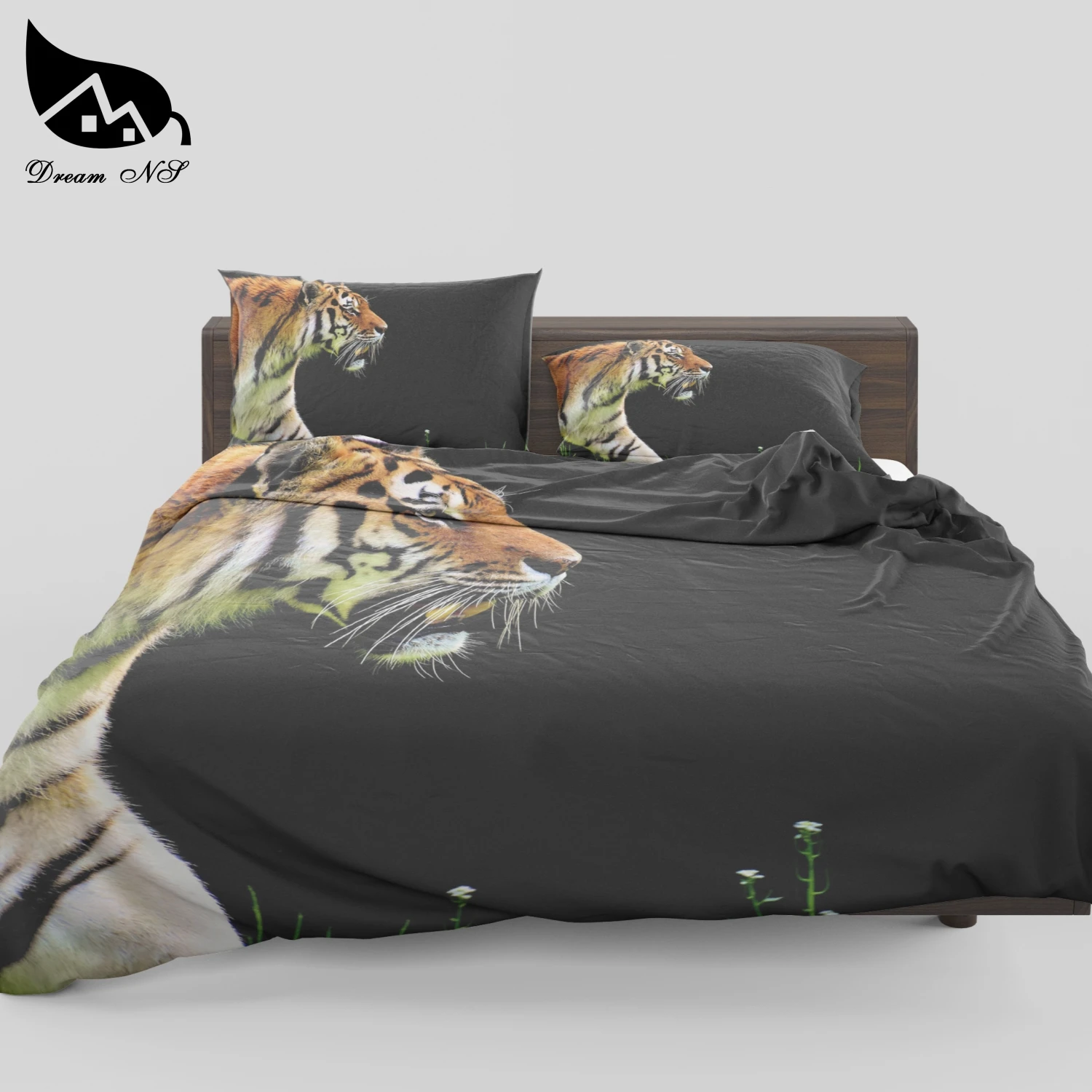 Dream NS 3D Bedding Set Tiger Print Duvet Cover Set Bedcloth with Pillowcase Bed Set Home Textiles SMY046