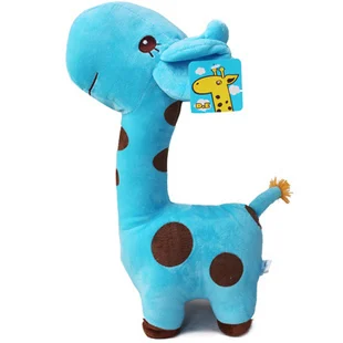 Stuffed animal plush 25cm cute blue giraffe toy doll high quality gift present w1043