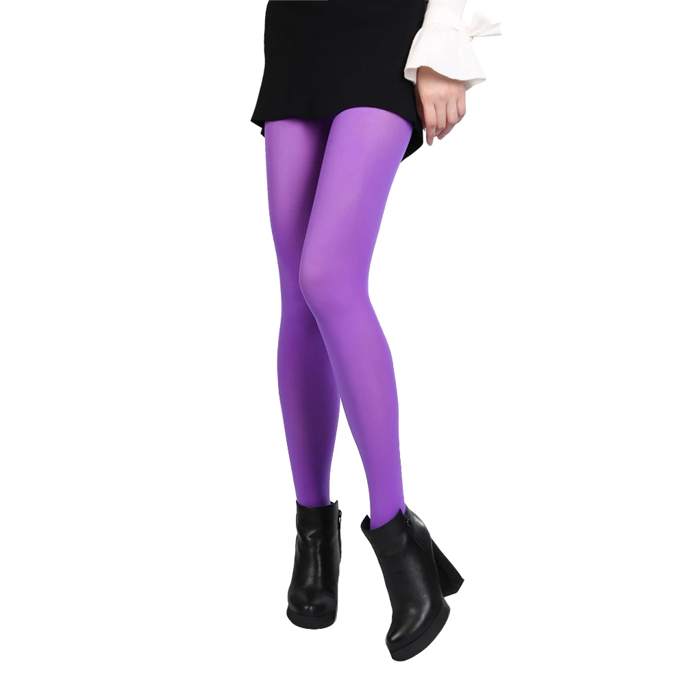 Sexy Candy Color Women 120D Opaque Footed Tights Pantyhose Thick Tights Stockings Women Fashion Tights Pantyhose Plus Size