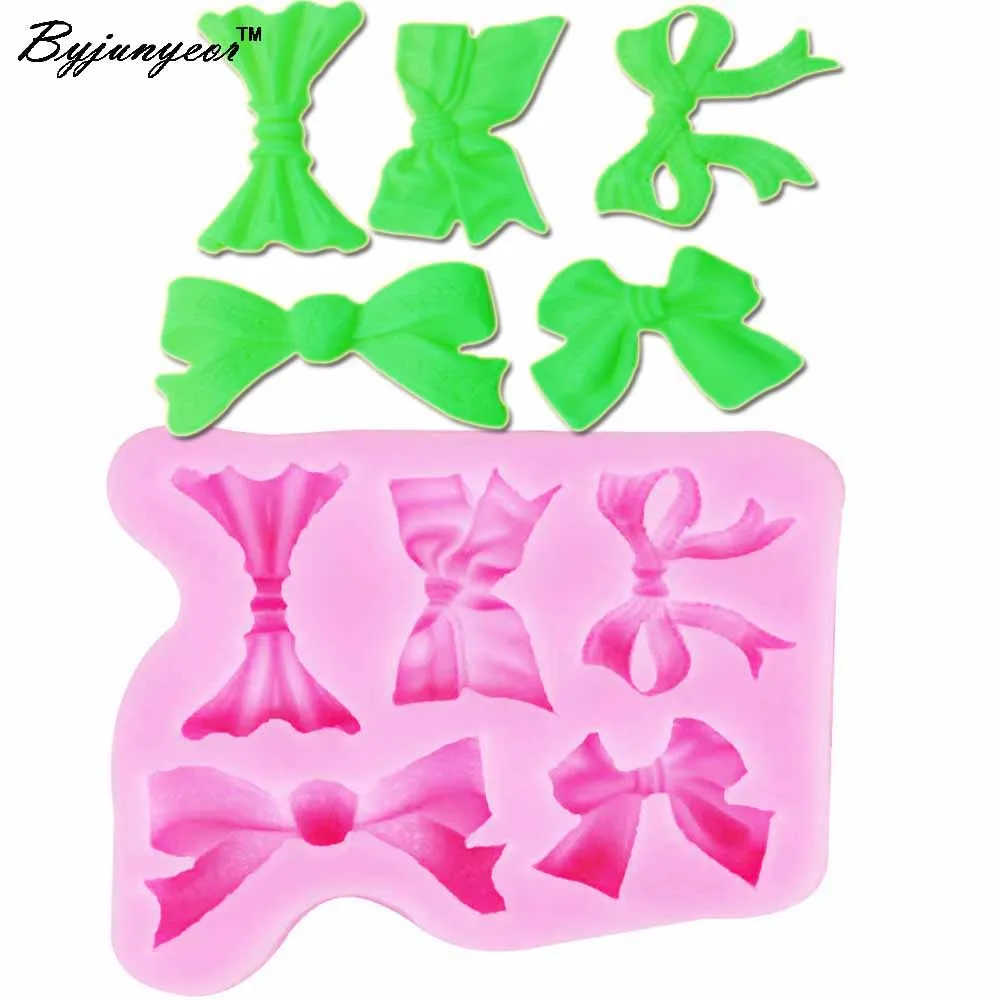 

Byjunyeor Epoxy UV Bows Silicone Mold Fondant Sugar Craft DIY Resin Wedding Cake Decorating Tools Chocolate Candy Molds m869