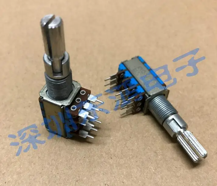 [VK] Japanese TOCOS precision potentiometer double shaft double axis three C100Kx2 B50K  within the shaft midpoint