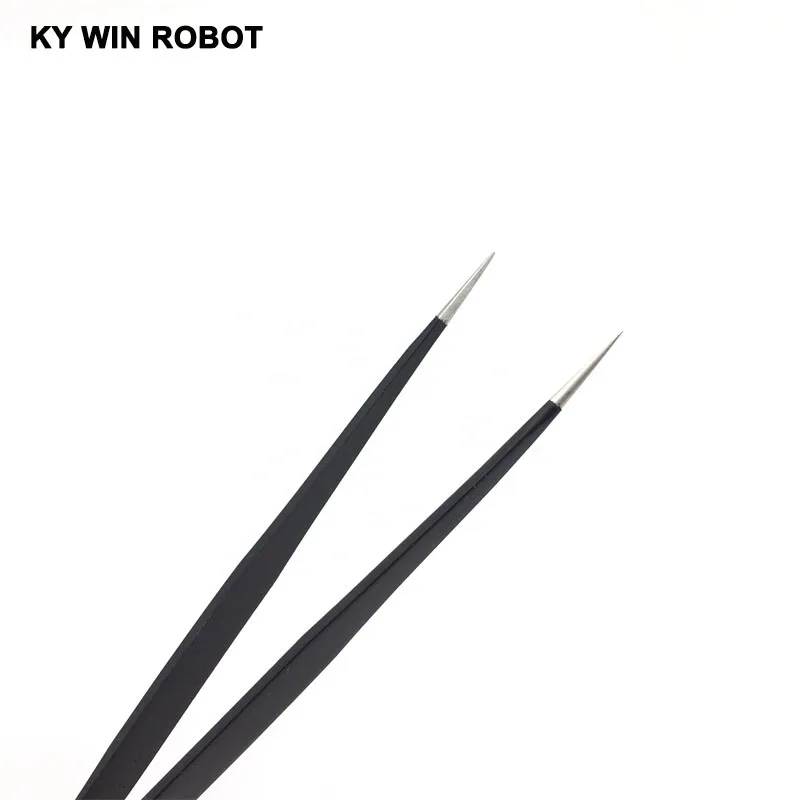 1 قطعة ESD-11 مكافحة ساكنة منحني مستقيم تلميح الملقط الدقة لحام مجموعة ملاقيط ESD الإلكترونية الملقط أداة