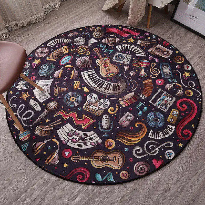 Cat Claw Anti-slip Bathroom Bath Mat Round Floor Carpet for Swivel Chair Living Room Kids Bedroom Rug Carpet Doormat 60/80/100cm