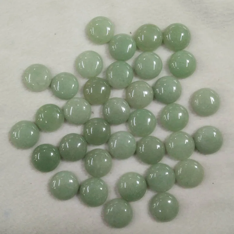 

Fashion top quality natural green aventurine round shape cabochon 16mm beads for jewelry making 50pcs/lot Wholesale free