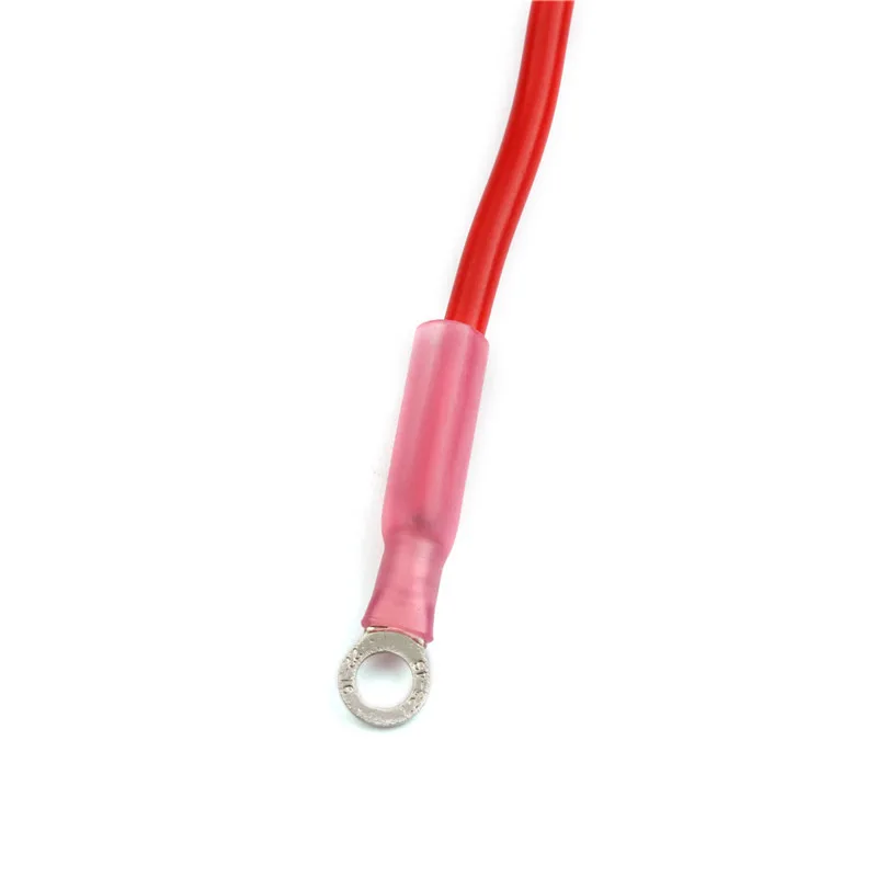 YT 10 قطعة M4 22-18 AWG الأحمر 0.5-1.5 مللي متر معزول حلقة العين تجعيد كابل محطات الحرارة يتقلص الكهربائية موصلات بعقب محطات