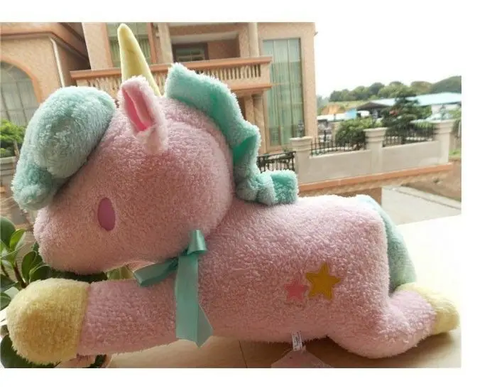 

New Little Twin Stars Pink Unicorn Pillow Cushion Plush Toy 23" Gift Large