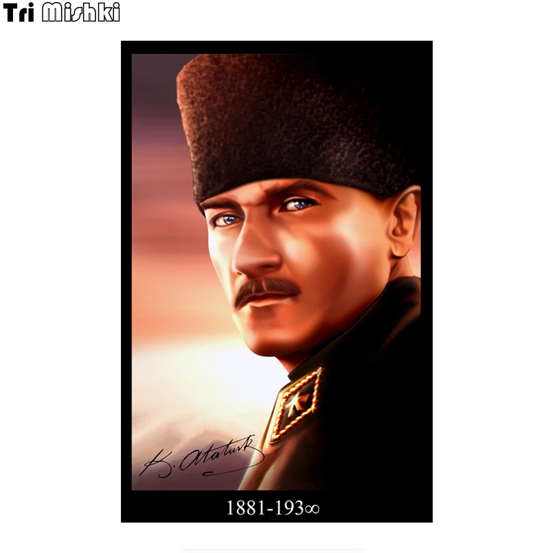 Tri Mishki WCS328 10.4x16cm Turkey Mustafa Kemal Ataturk 1881-1938 funny car stickers auto automobile decals oto aksesuar