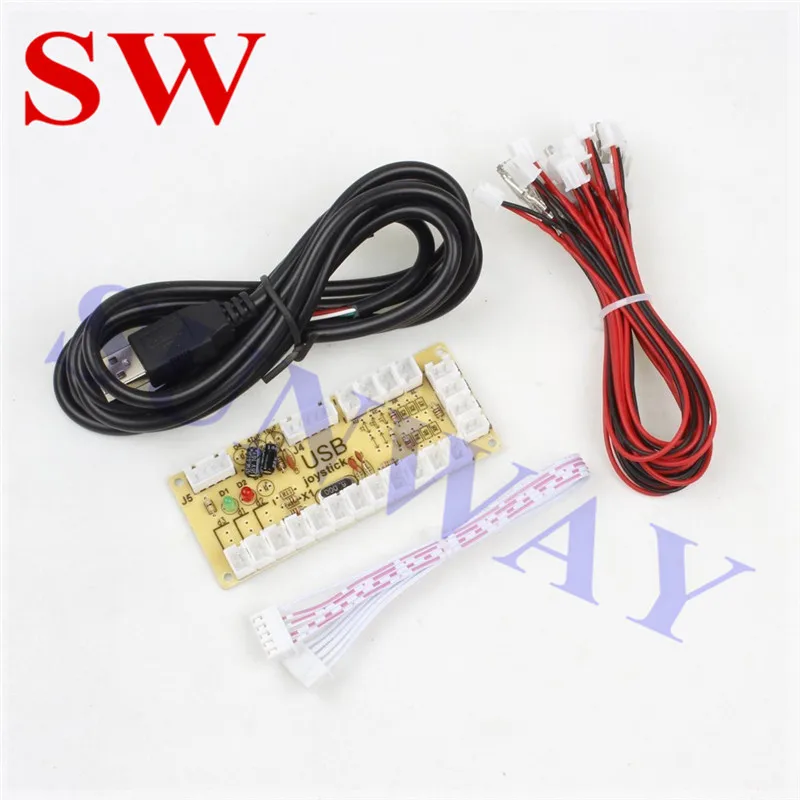 DIY uchwyt 8 Way drążek arkadowy zestawy 5 Pin 24mm/30mm Push zamiennik z przyciskami Arcade zestaw kabel usb enkodera do joystick pc gry