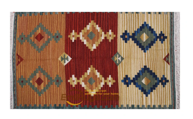 Wool Kilim Carpet Handmade Vintage Carpets For Living Room Geometric Carpet Bedroom Natural Sheep Wool