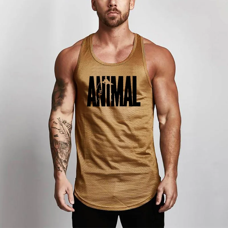 Camiseta de tirantes de Fitness para hombre, ropa de culturismo para gimnasio, Chaleco Ajustado de malla, Tops musculosos, verano, 2023