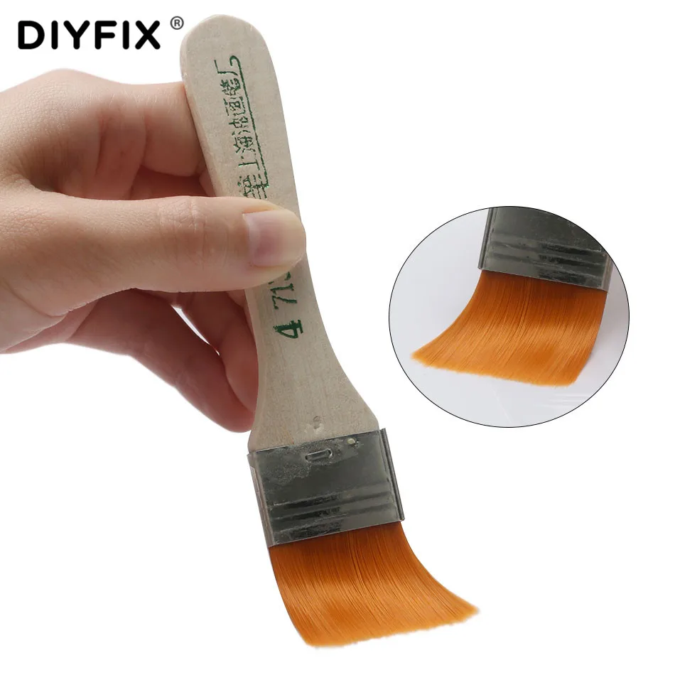 DIYFIX 4 قطعة لينة تنظيف فرشاة لوحة مفاتيح الكمبيوتر PC الغبار نظافة الخشب مقبض للإلكترونيات الهاتف المحمول PCB إصلاح أدوات مجموعة