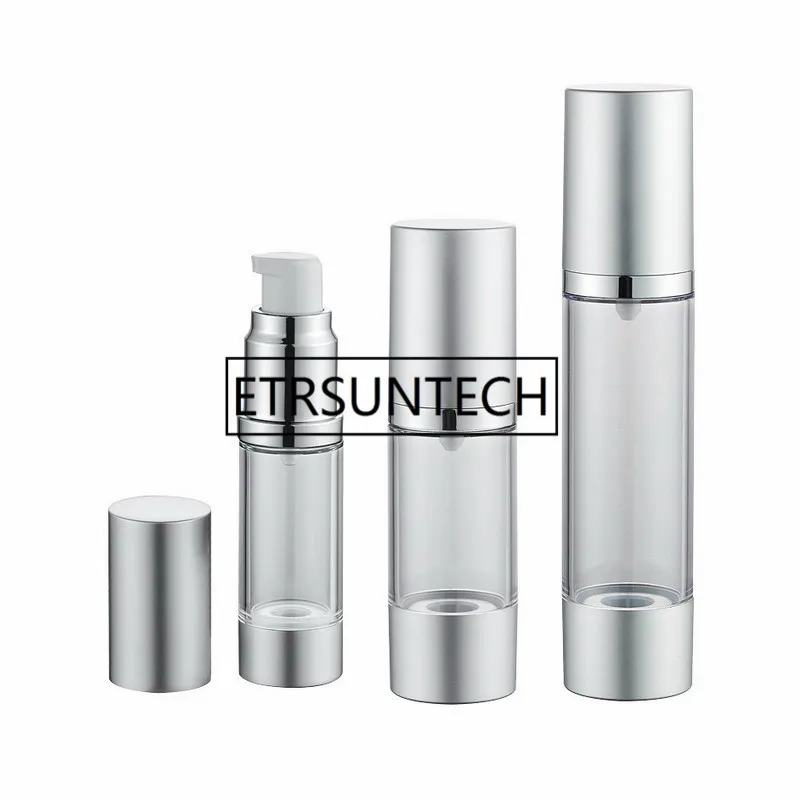 10/15/30/50/100ml Silber Gold High-grade Nachfüllbare Flaschen Tragbare Airless Pumpe dispenser Flasche Für Reise Lotion H0069 – Detail 4