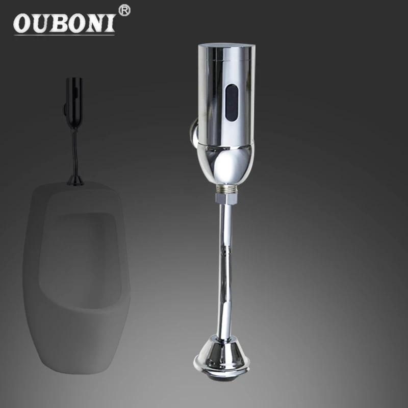 OUBONI Best Sensor Urinal Bathroom Accessorie Toilet Automatic Flush Valve Sensor Urinal Wall Mounted Touch Faucet Urinal