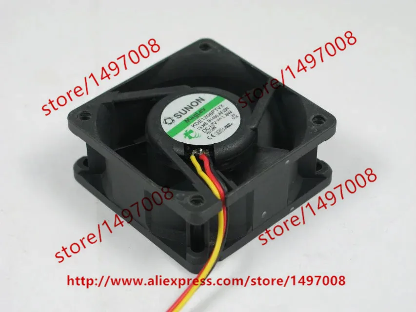 

SUNON KDE1206PTVX 13.MS.B1480.AF.GN DC 12V 1.8W 60X60X25mm Server Cooling Fan