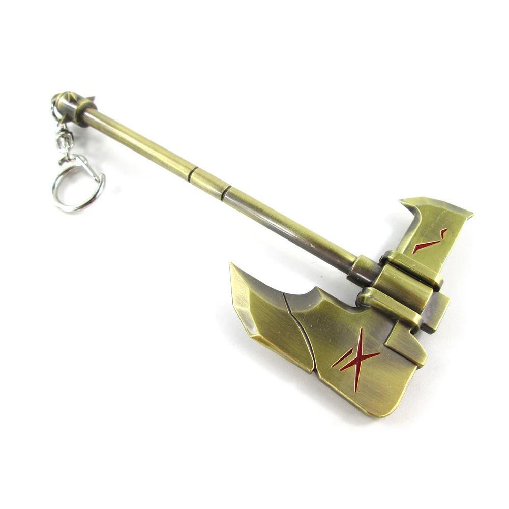 Bsarai the Hand of Noxus Darius 16cm/6.3'' Axe Model Toy Bronze Key chain/Ring