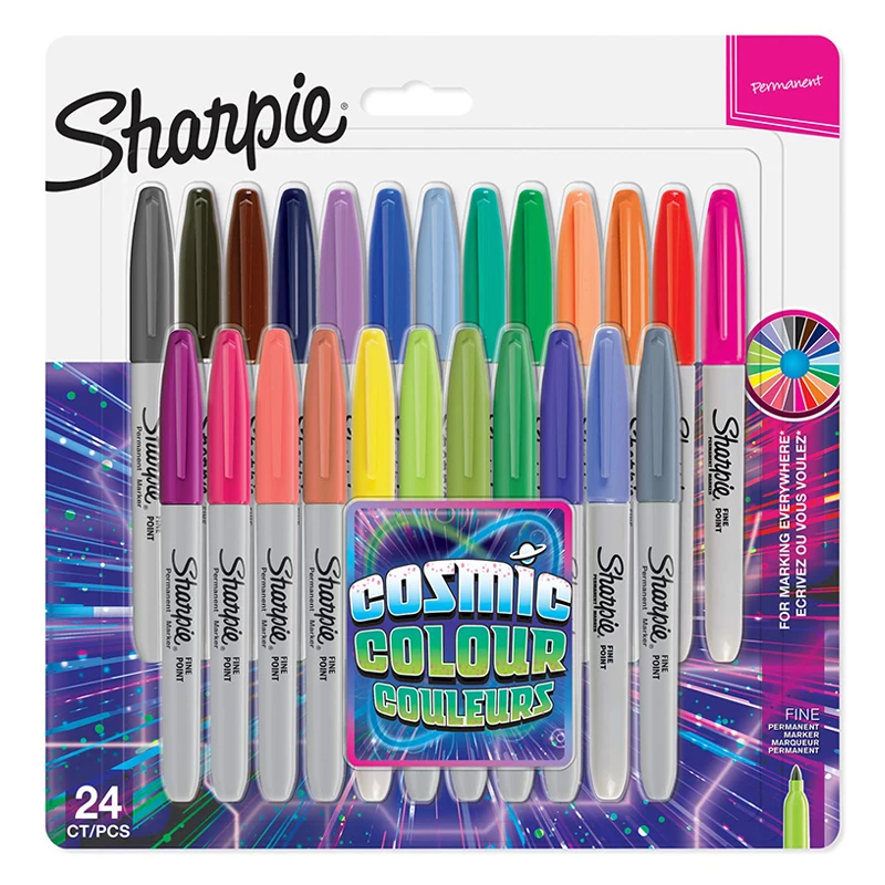 

24 Pcs/set New Arrival!!! Sanford Sharpie 31993 Eco-friendly Fine Point 1MM Permanent Art Marker Pen