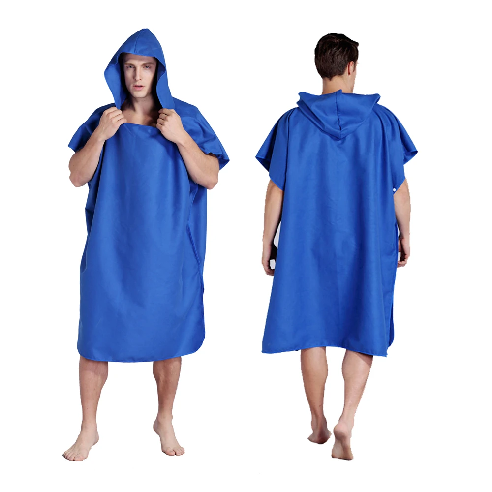 Zipsoft Beach Towel Microfiber Hooded Poncho Towel Bathrobe Poncho Hooded Absorbent Quick drying Easy for Changing Cloth 2021New