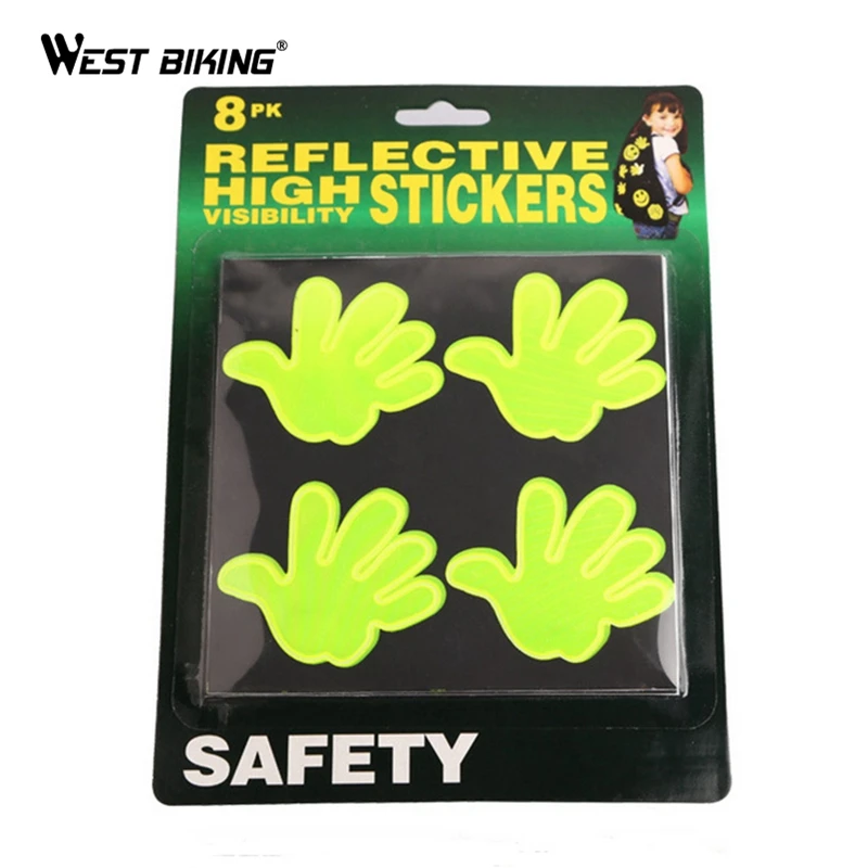 WEST BIKING Waterproof Night Cycling Safety Sticker Super Bright Tape Decal Fluorescent Reflective Visibility Sticker Bike Tools