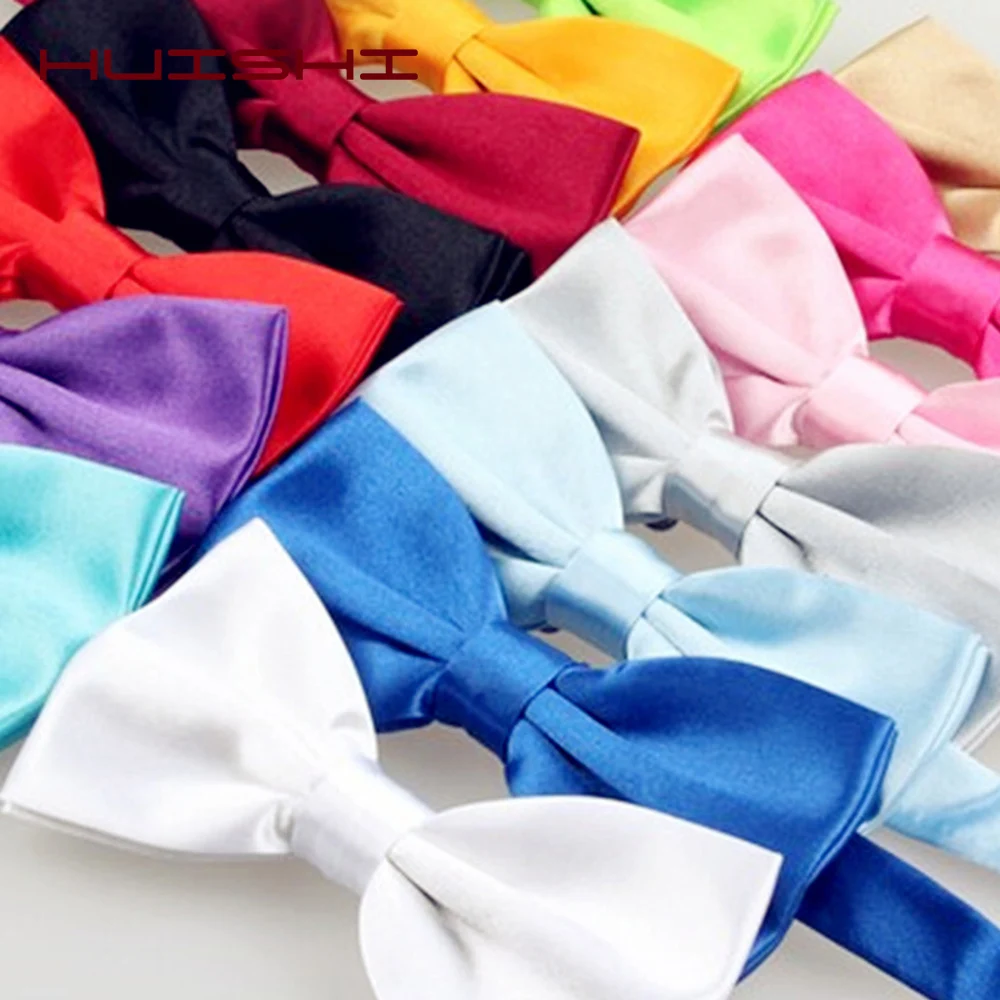 

HUISHI Men's Ties White Bow Tie Fashion Tuxedo Mixed Solid Color Butterfly Knot Bow Wedding Party Bowtie Ties for Men Gravata