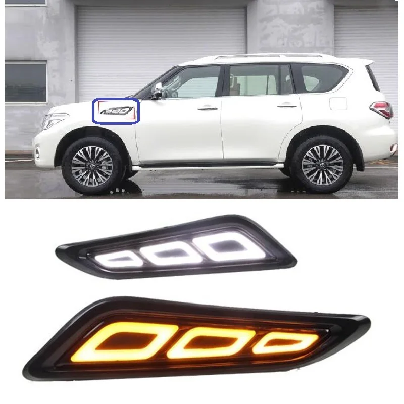 

CITYCARAUTO LED CAR DOOR LIGHTS DAYTIME RUNNING LIGHT TURN SIGNAL LIGHTTING FIT FOR NISSAN PATROL Y62 2016-2019 CAR LED LIGHTS