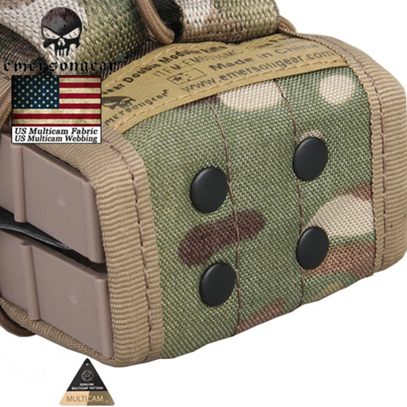 EMERSON Double Modular Rifle Magazine Pouch  Utility MOLLE  EM6035 Black MC ATFG AOR1 AOR2 KH FG MR Hunting Bags