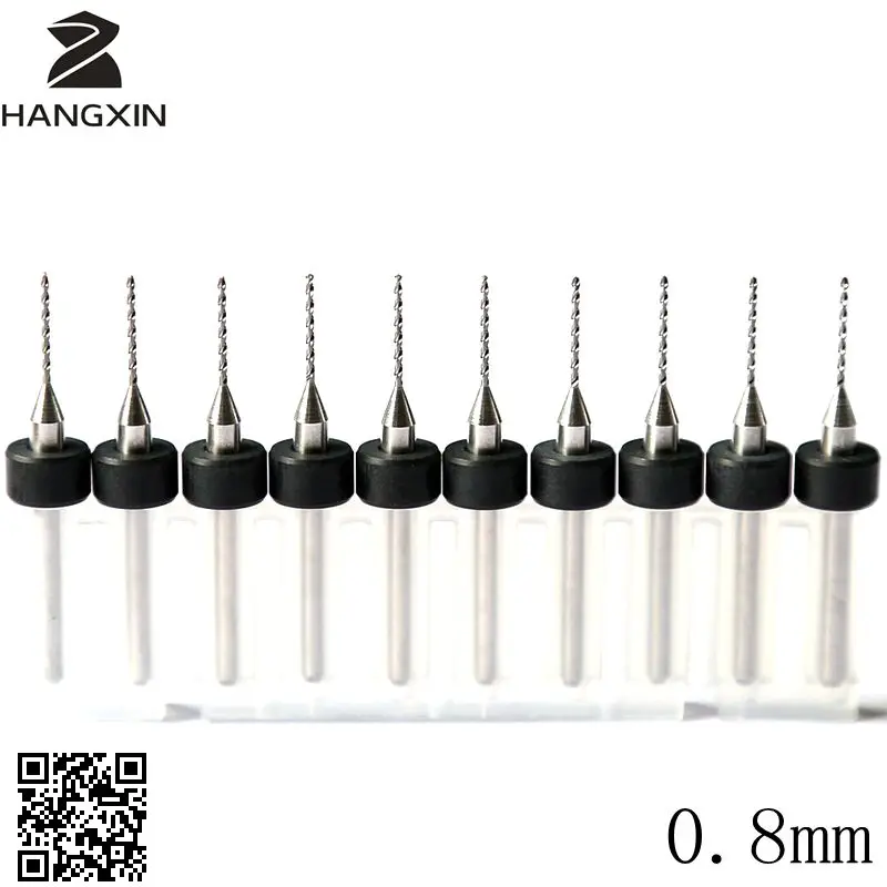 أدوات 0.8 مللي متر الدوائر المطبوعة مجلس البسيطة NC مثقاب 10 قطعة عدة ، أدوات النجارة CNC مثقاب التنغستن كربيد pcb مثقاب