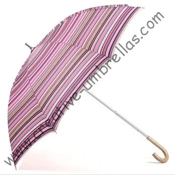 

10mm fringe lace umbrellas and nickel plated fluted long ribs,hand open,ladies parasol,8k,streak printed pongee design,assorted