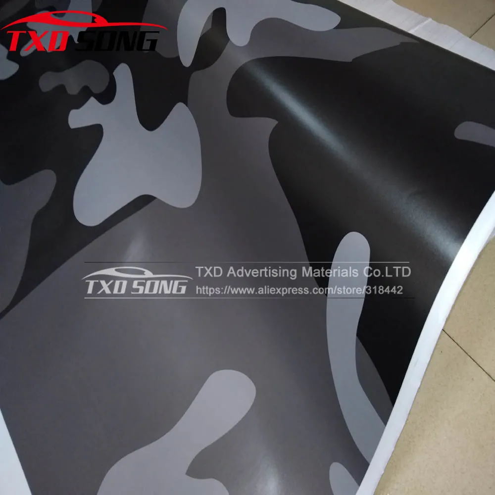 Black&White Grey Camo Vinyl sticker Car Styling Camouflage Vinyl Wrap Black & white Camo Vinyl Car Wrap Air Drain Vehicle Wraps