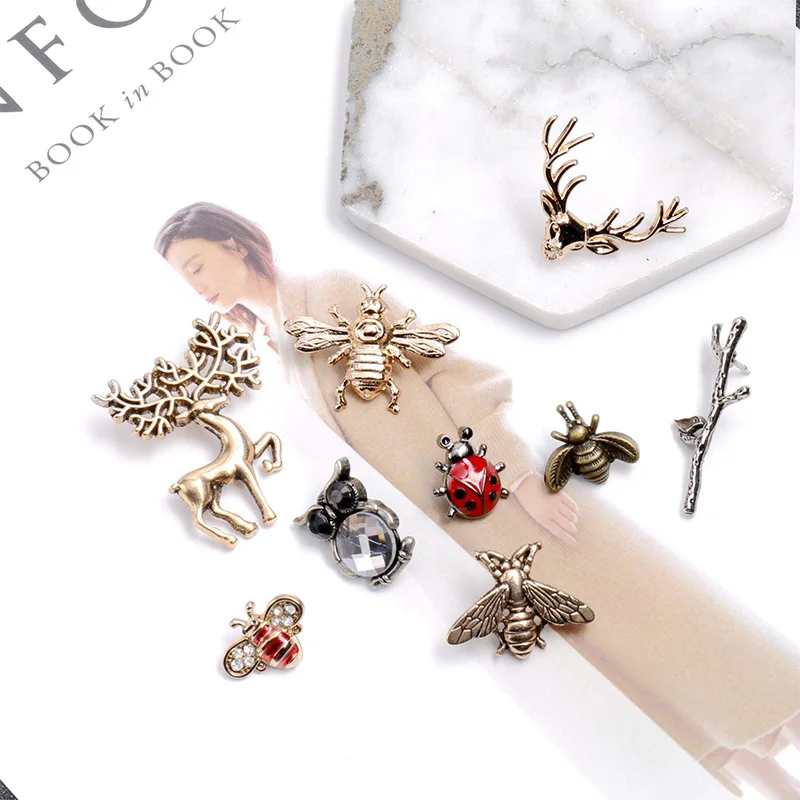 Multiple Styles Cute Animal Insect Series Enamel Brooch Collar Needle Men and Eomen Shirt Collar Clip Pin Clothing Decoration image 2