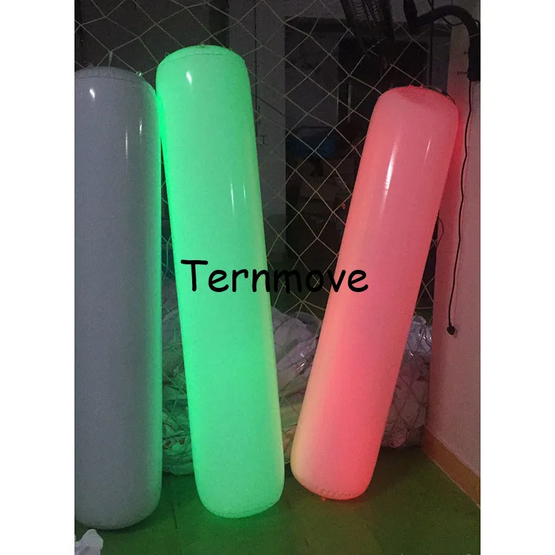 Lighting inflatable tube pillar air tube light up toy for Ceiling hang event party inflatable colume cylinder toy for decoration