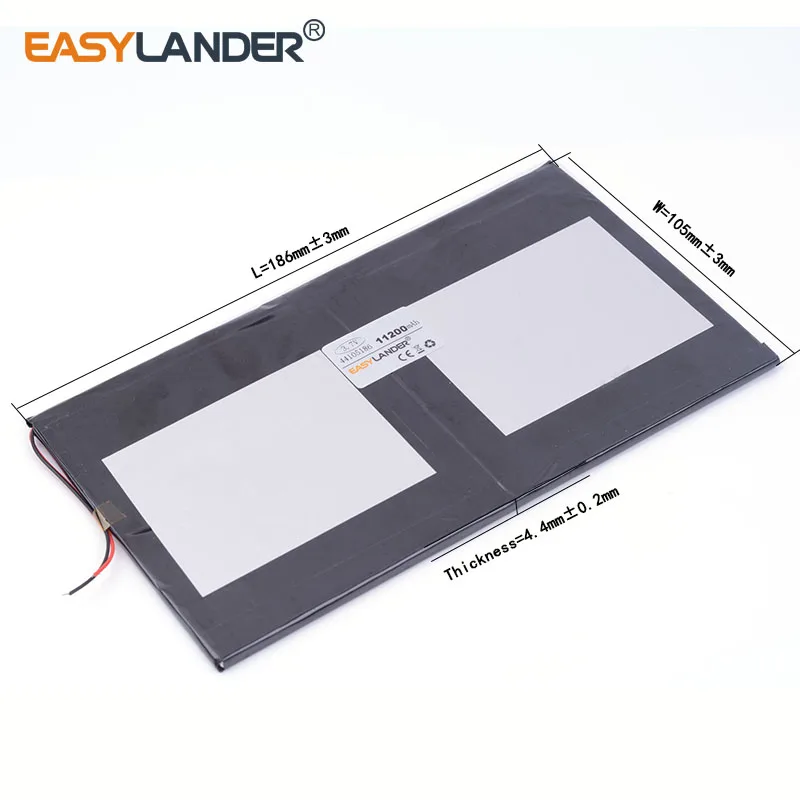 3.7V 11200mAh 44105186  Rechargeable Lithium Li-ion Polymer Battery for tablet pc  V971 V972 quad core