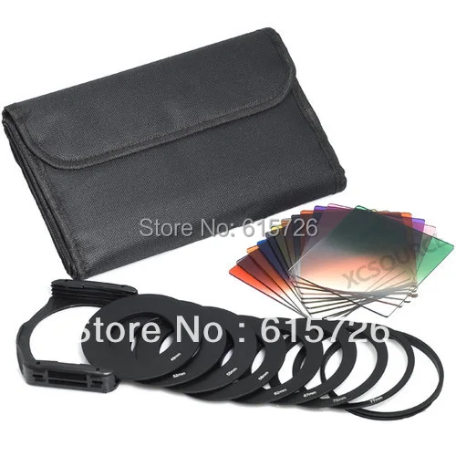 9 サイズアダプタ + ND2 ND4 ND8 + オレンジブルーグレー + フィルターホルダー + フード + ケースのための cokin p 香港ポストの航空便