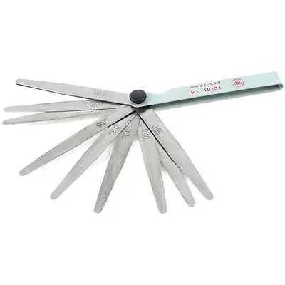 0.02-1.00mm Gap Thickness Measuring Folding Feeler Gauge 11cm Length