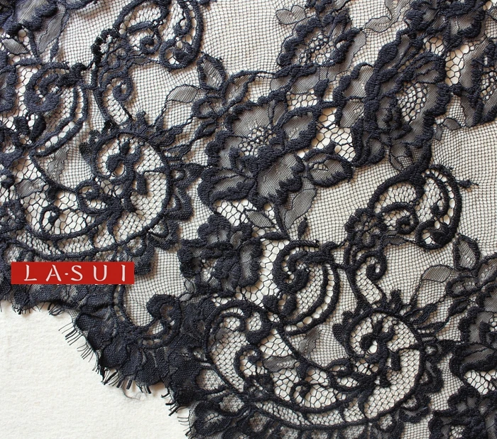 LASUI  1.5m*3 m Export Stereo Thicker Lace Fabric Dress comely 3D Eyelash lace Embroidery Lace Accessories good quality