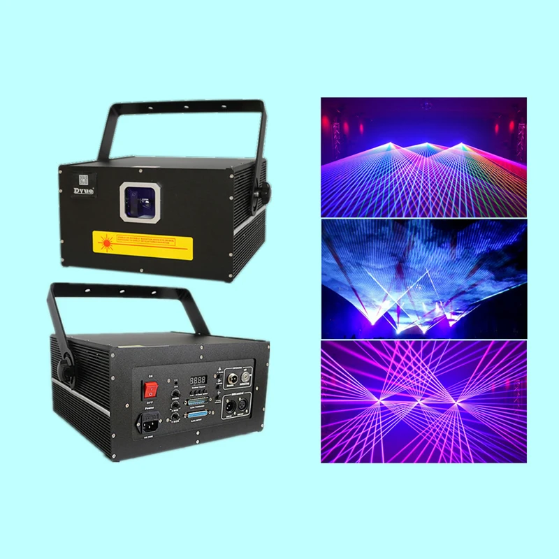 

Лазерный проектор DY-K3 3W RGB, полноцветный лазерный светильник 25K, сканер Galvo, система лазерного освещения для лазерных шоу